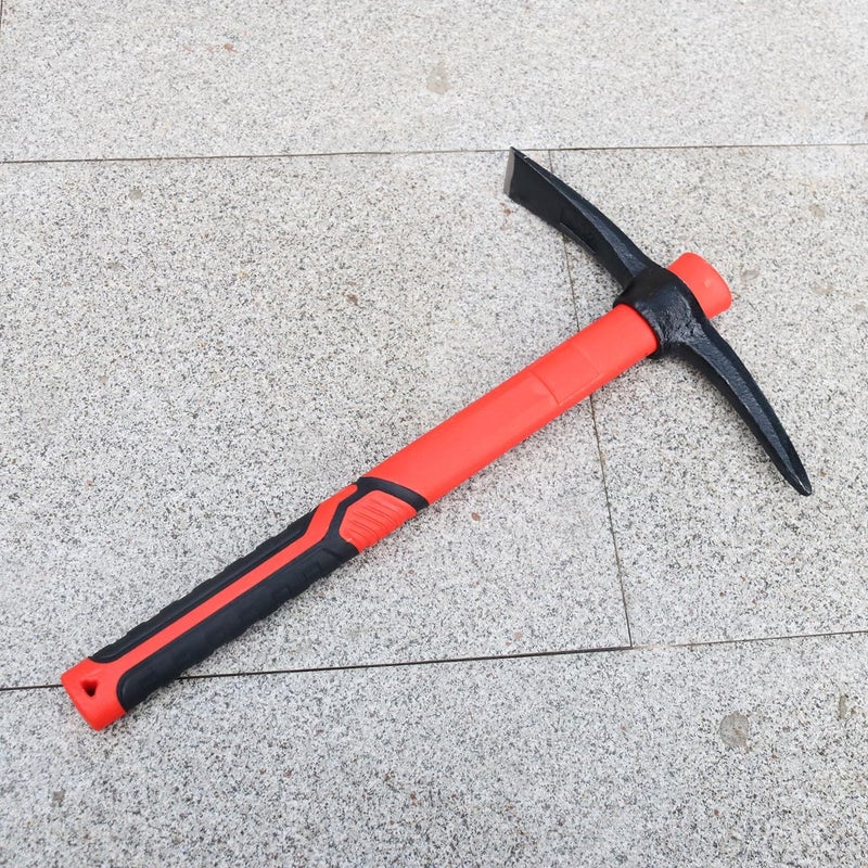GENHAKON 4 PCS 15 Inch Pick Mattock Hoe, Forged Weeding Garden Pick Axe with Fiberglass Handle, Pick Mattock Hoe for Loosening Soil, Gardening, Camping - Image 4